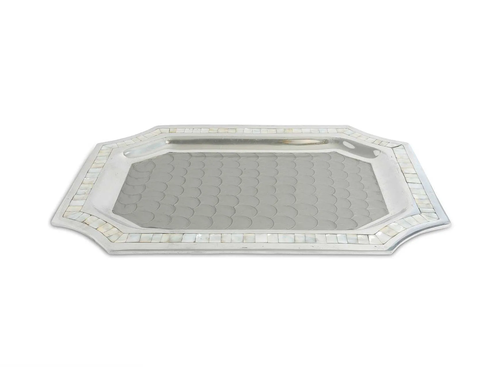 Julia Knight Classic 20" Octagonal Tray Platinum Fashion
