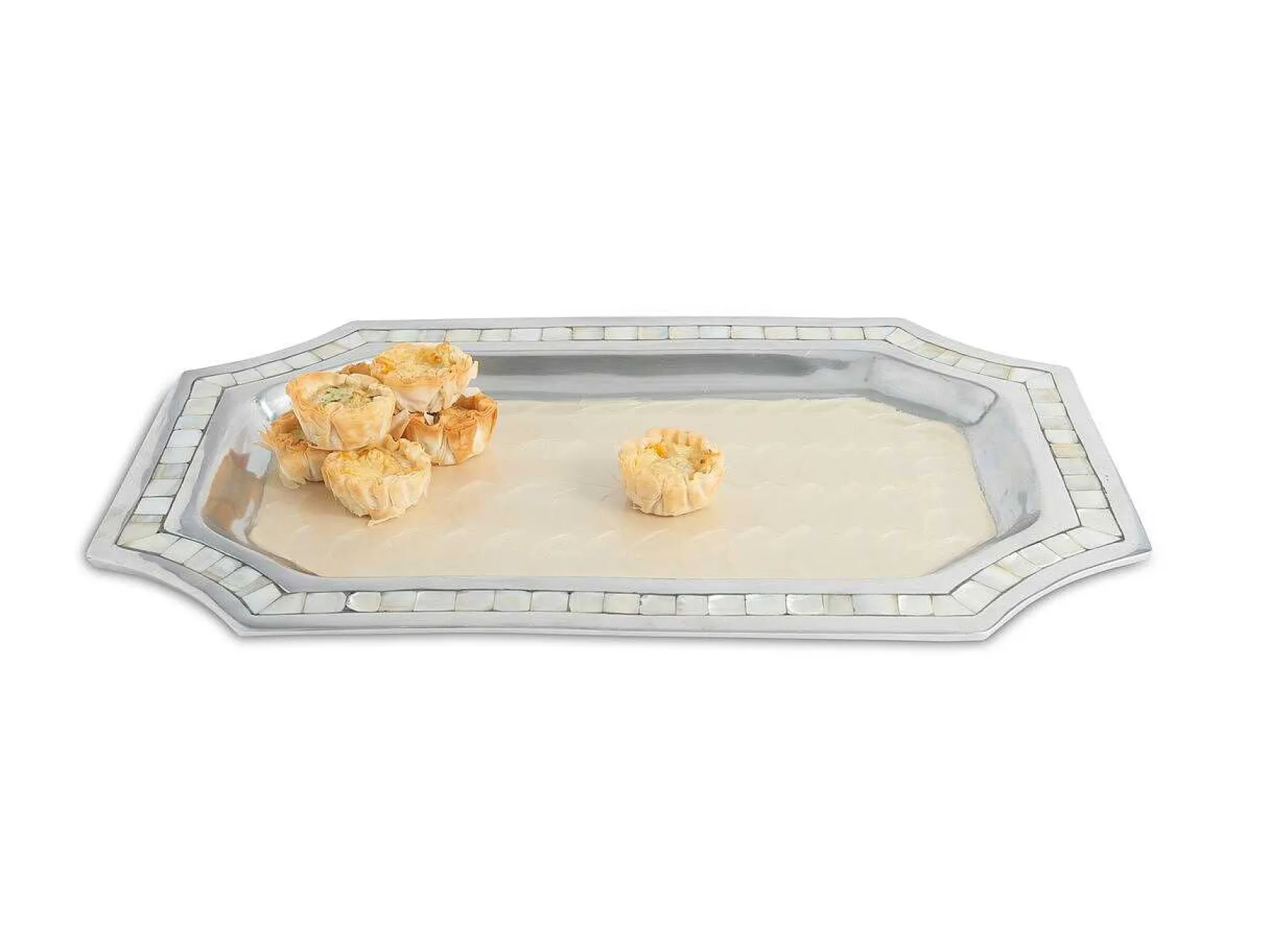 Julia Knight Classic 16" Octagonal Tray Snow Fashion