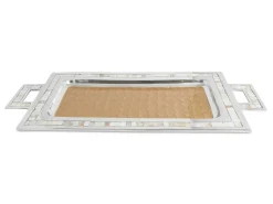Julia Knight Classic 25" Rectangular Tray W/Handles Toffee Clearance