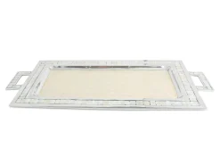 Julia Knight Classic 25" Rectangular Tray W/Handles Snow Cheap