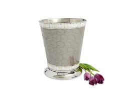 Julia Knight Classic 9.75" Waste Basket Platinum Hot