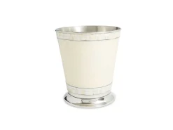 Julia Knight Classic 9.75" Waste Basket Snow New