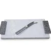 Julia Knight Eclipse Marble Cheese Tray With Cheese Knife White Online