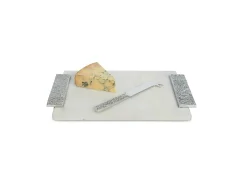Julia Knight Eclipse Marble Cheese Tray With Cheese Knife White Online