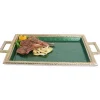 Julia Knight Florentine 23" Beveled Tray With Handles Gold Emerald Shop