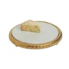 Julia Knight Florentine 11" Cheese Marble Serving Tray Gold Clearance