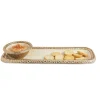 Julia Knight Florentine 16" Rectangular Tray Gold Snow Online