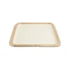 Julia Knight Florentine 15" Square Tray Gold Snow Clearance