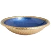 Julia Knight Florentine Gold 15" Round Bowl Sapphire Best Sale