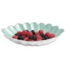 Julia Knight Peony 8" Oval Bowl Aqua Fashion