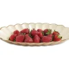 Julia Knight Peony 16" Oval Bowl Gold Snow Flash Sale