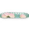 Julia Knight Peony 14" Rectangular Tray Aqua Clearance