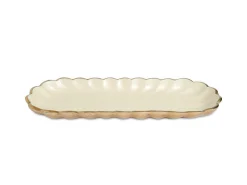Julia Knight Peony 14" Rectangular Tray Gold Snow Cheap