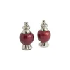 Julia Knight Peony 4" Salt & Pepper Set Pomegranate Cheap