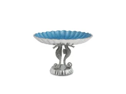 Julia Knight Sea Horse 10" Pedestal Bowl Azure Flash Sale
