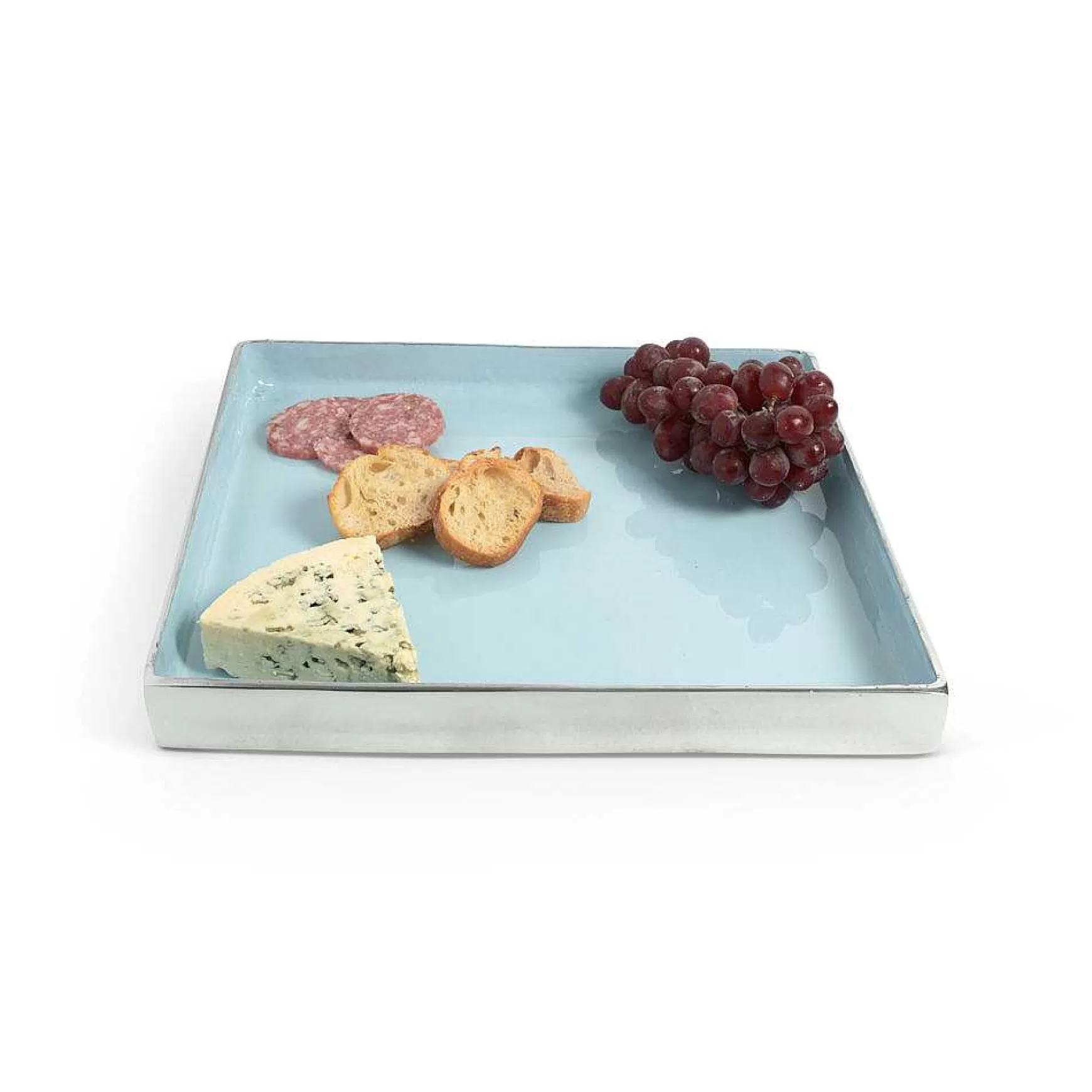 Julia Knight Astra 12.5" Square Tray Glacial Blue Discount