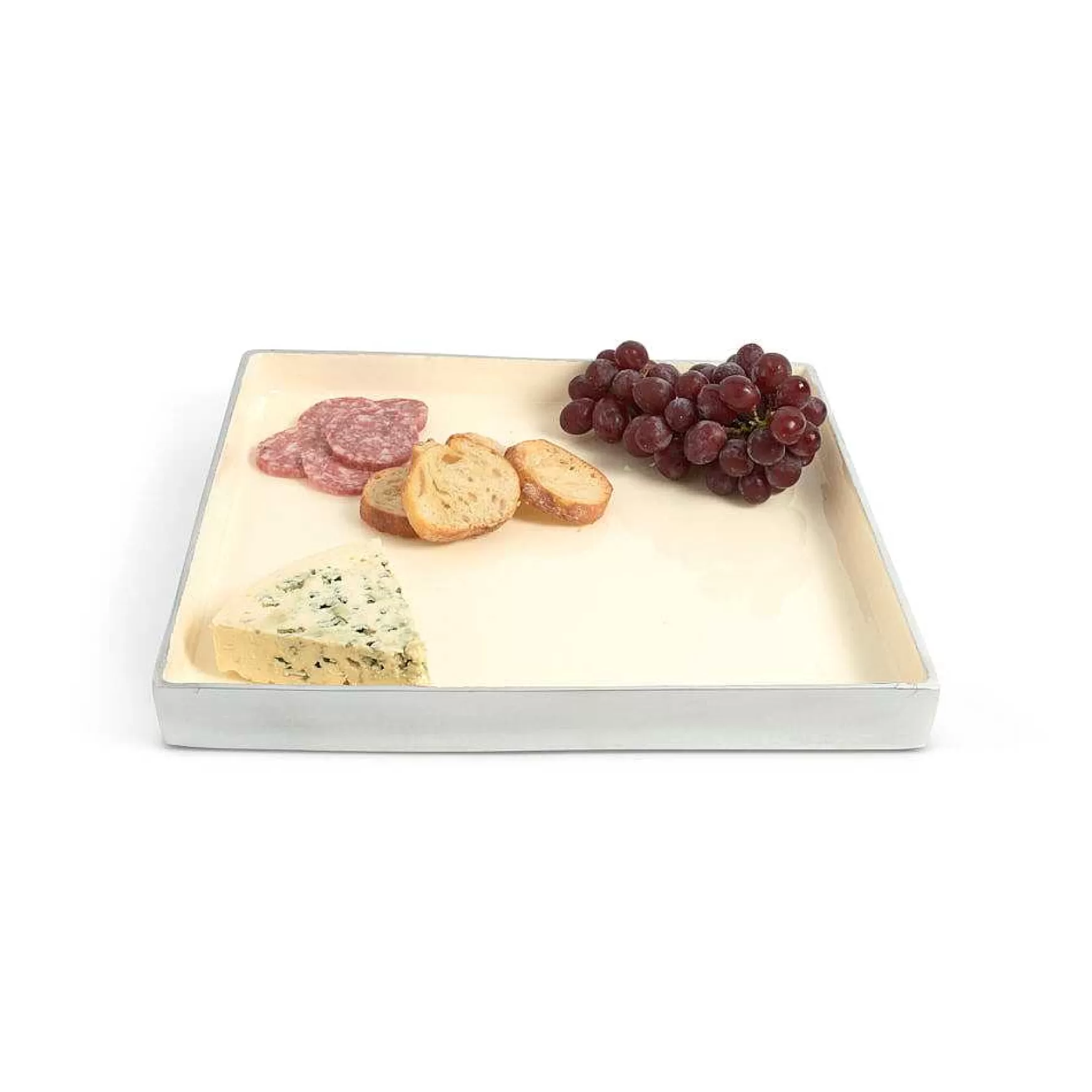 Julia Knight Astra 12.5" Square Tray Snow Flash Sale