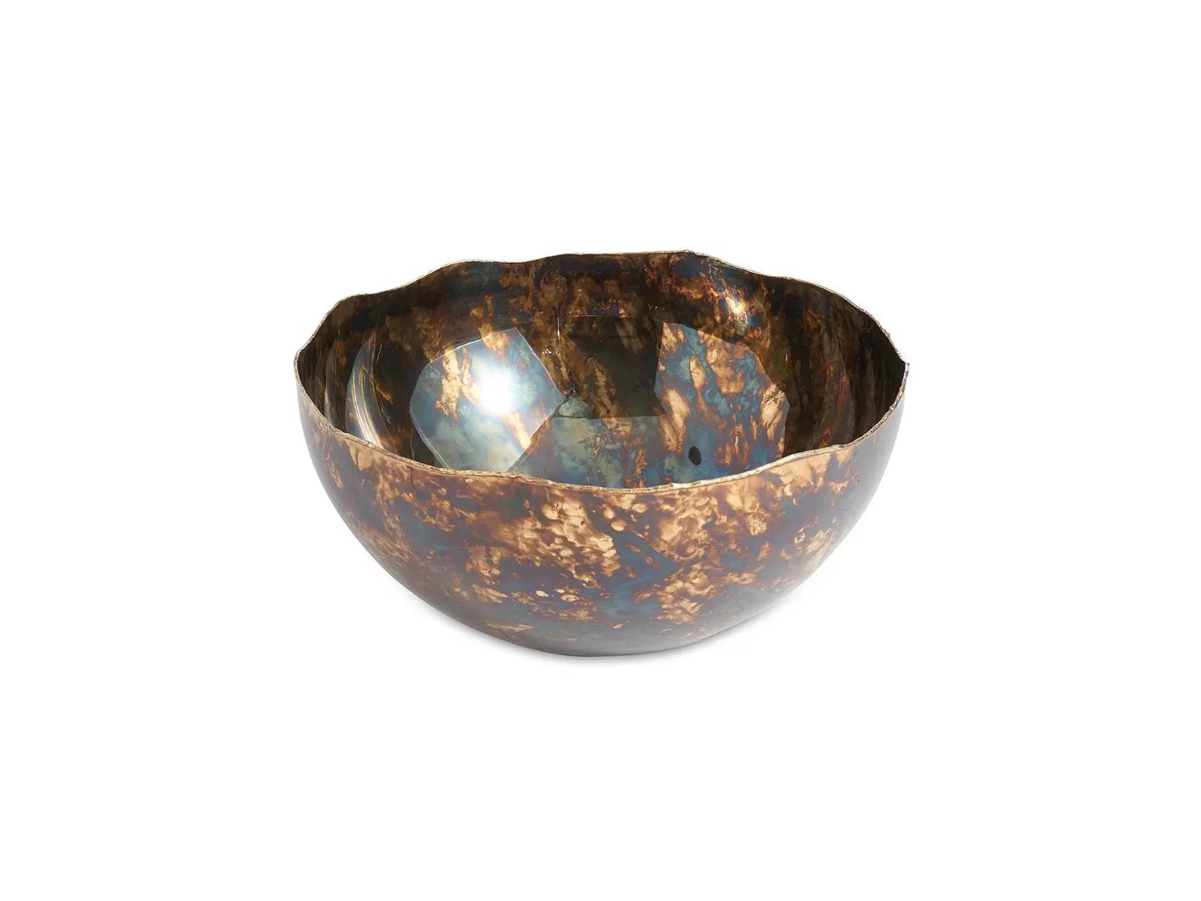 Julia Knight Cascade 12" Bowl Rainbow Bronze New