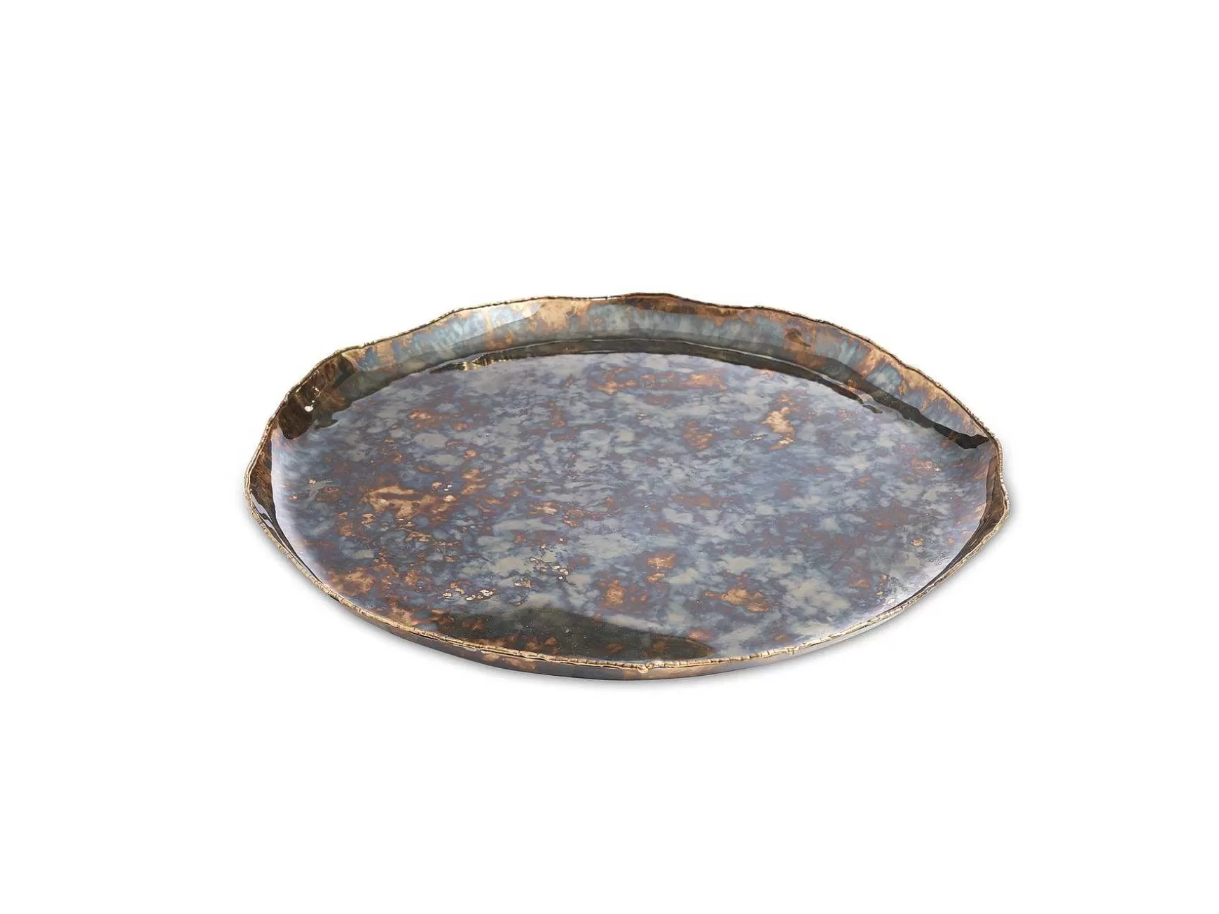 Julia Knight Cascade 13" Round Tray Rainbow Bronze Online