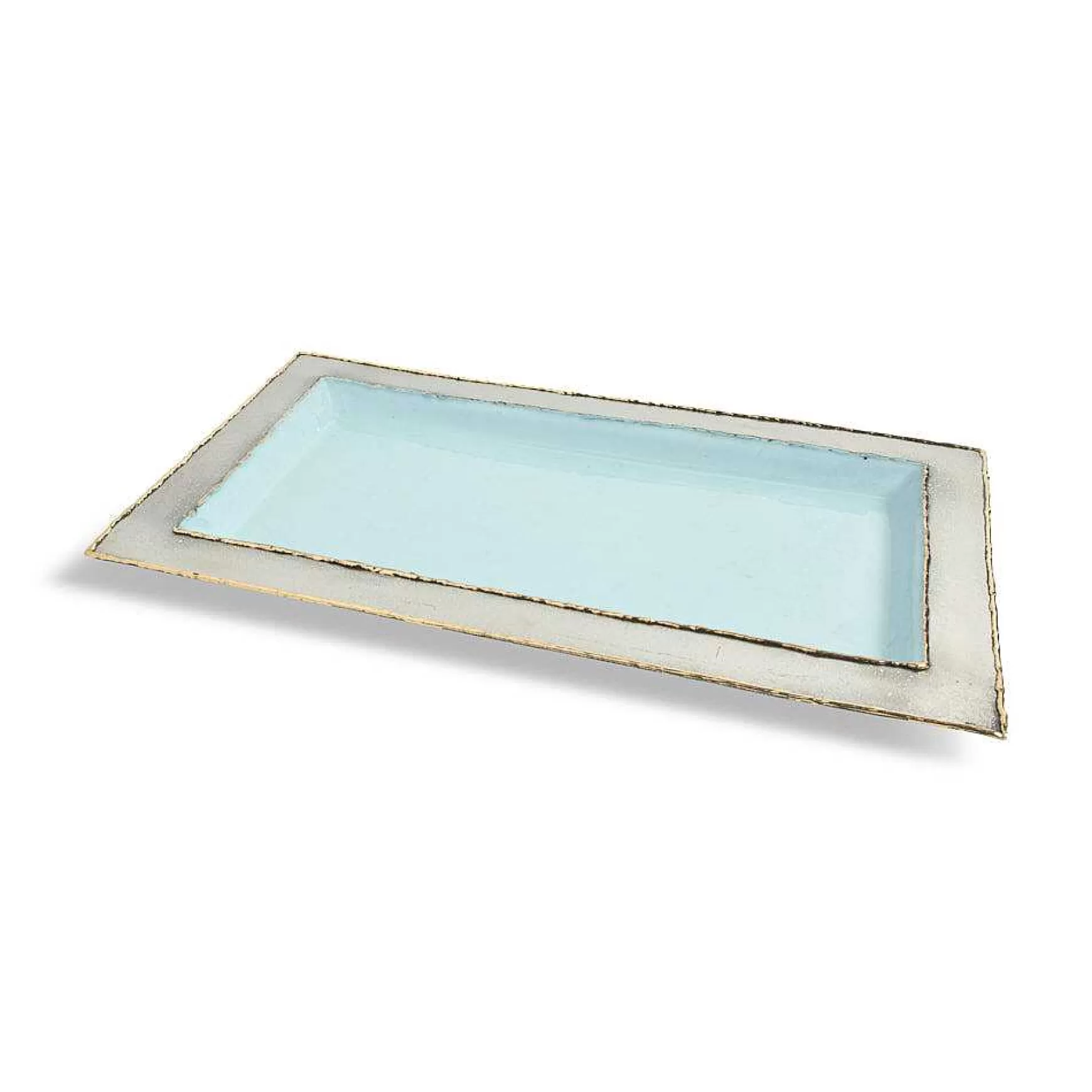 Julia Knight Cascade 12" Vanity Tray Glacial Blue Flash Sale