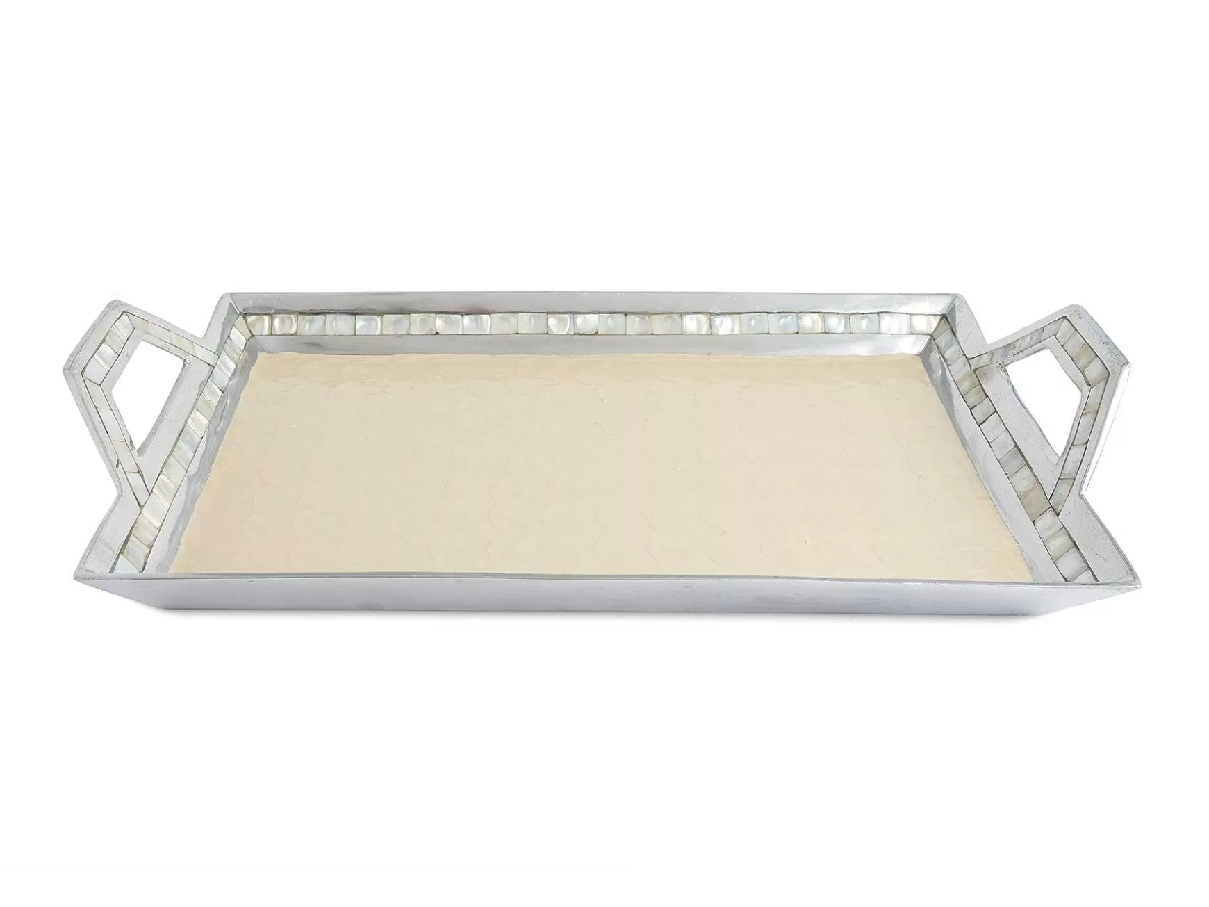 Julia Knight Classic 21" Beveled Tray W/Handles Snow Shop