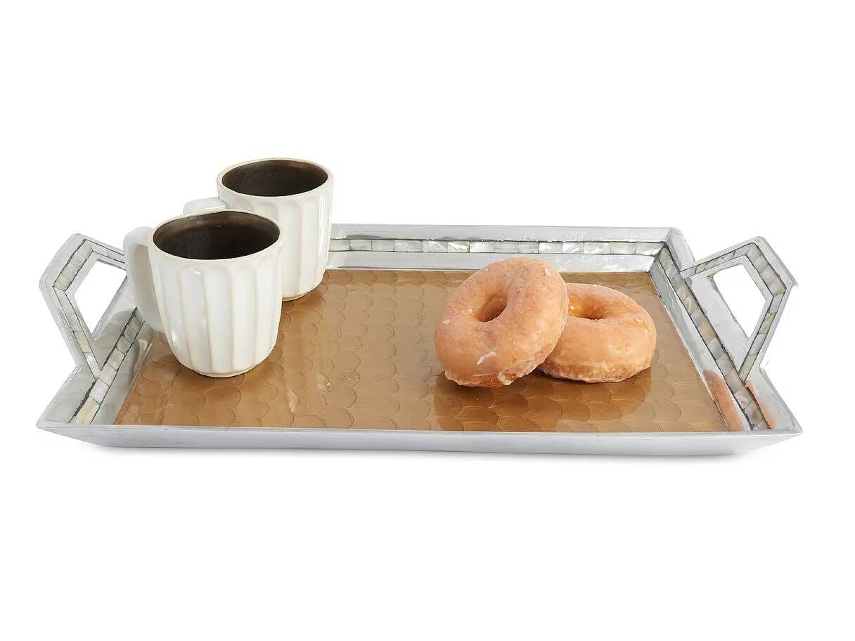 Julia Knight Classic 21" Beveled Tray W/Handles Toffee Online