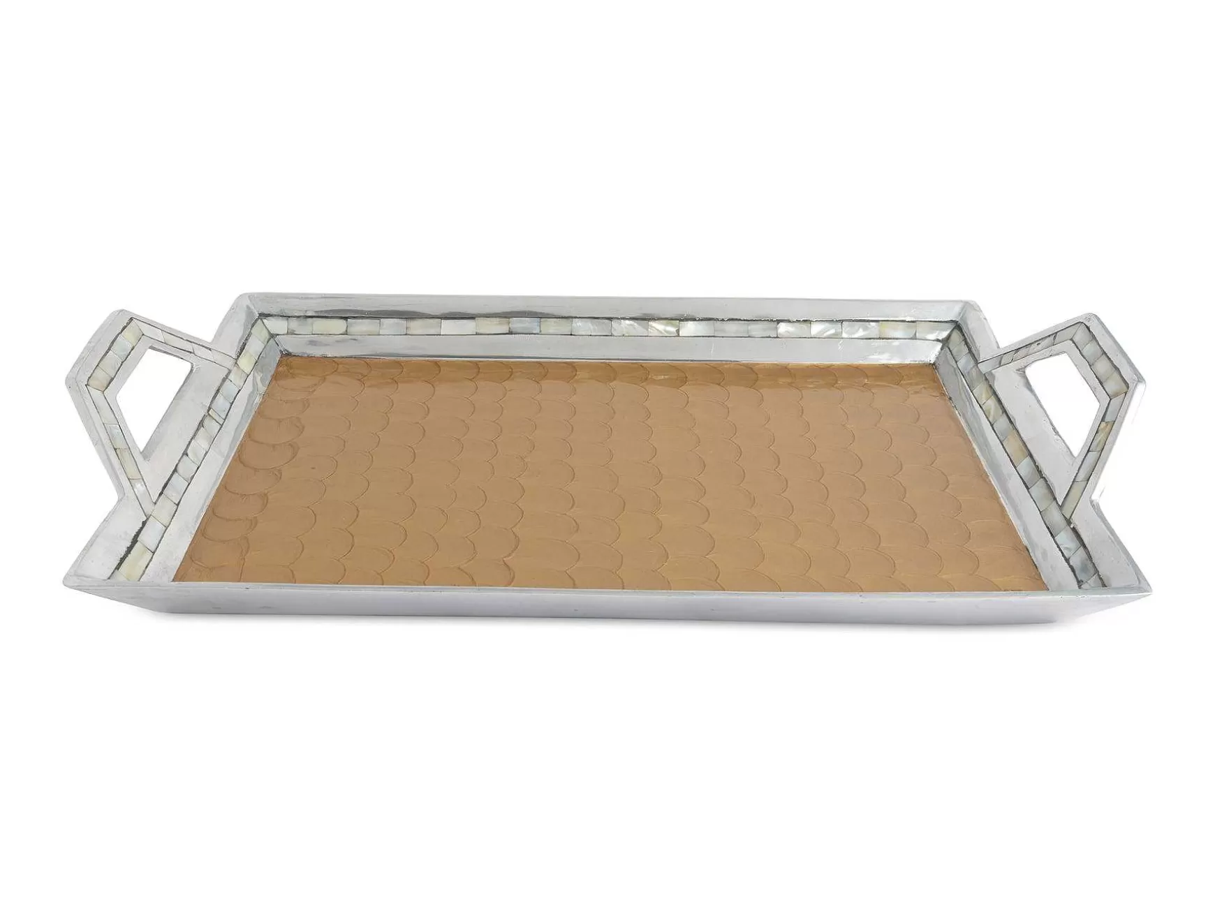 Julia Knight Classic 21" Beveled Tray W/Handles Toffee Outlet