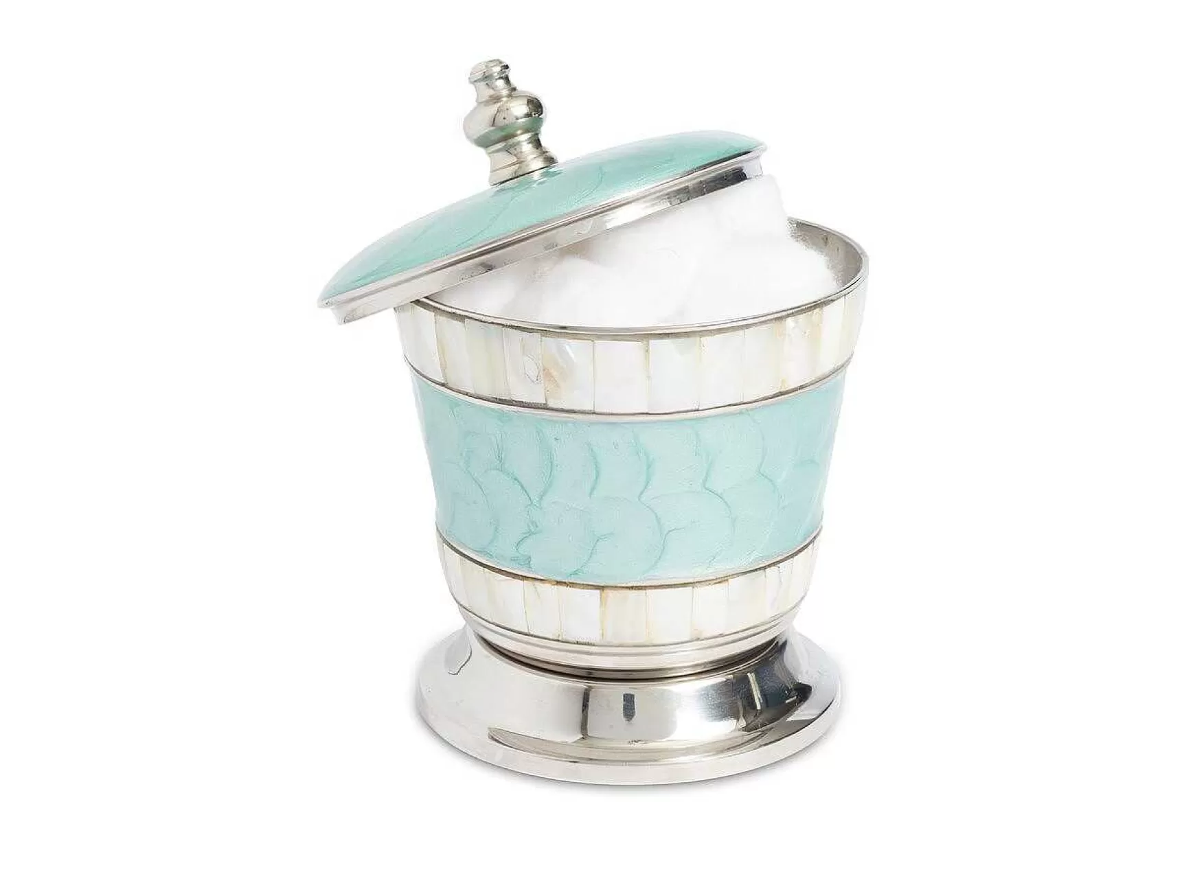 Julia Knight Classic 5.5" Covered Canister Aqua Flash Sale