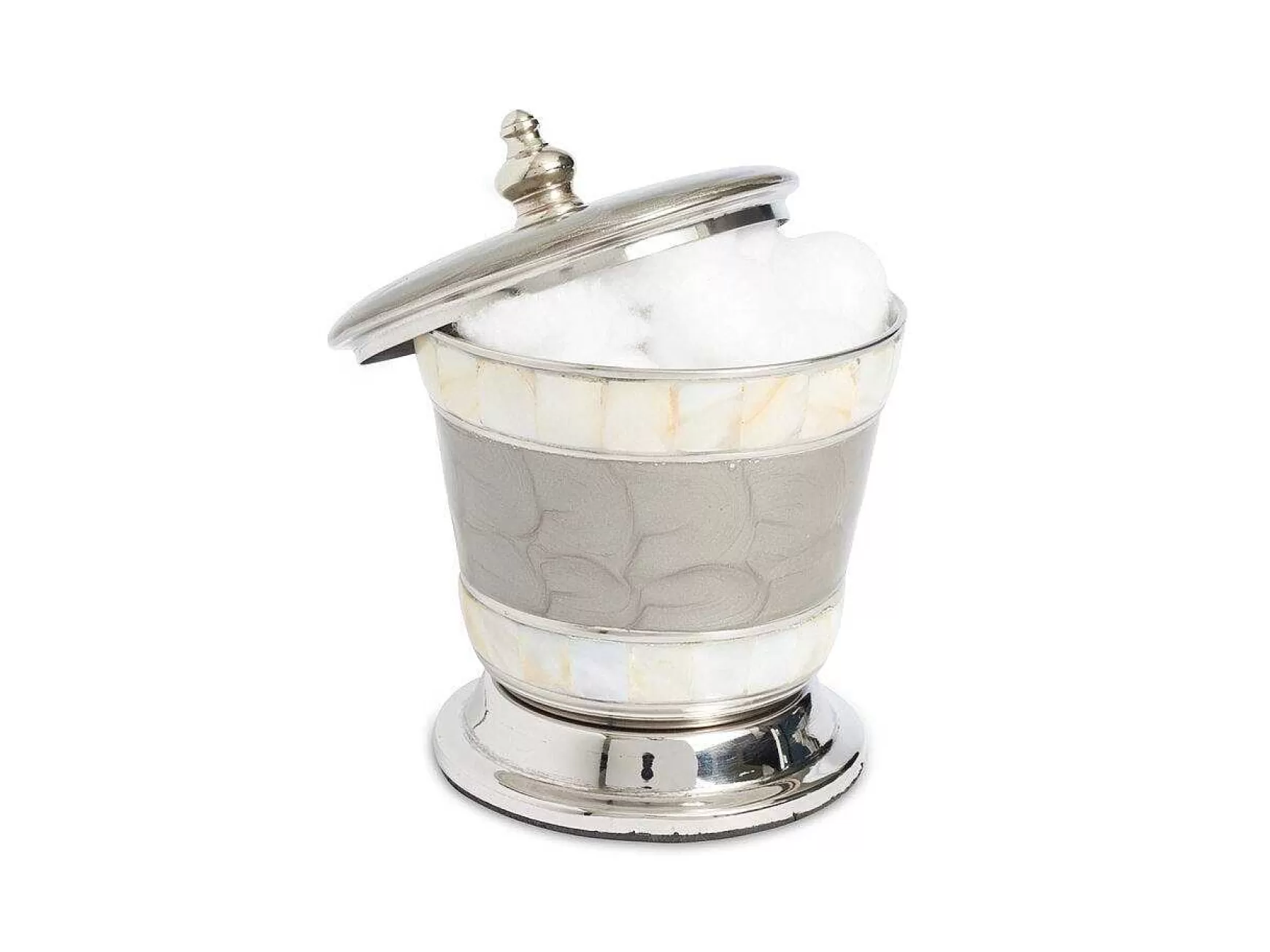 Julia Knight Classic 5.5" Covered Canister Platinum Flash Sale