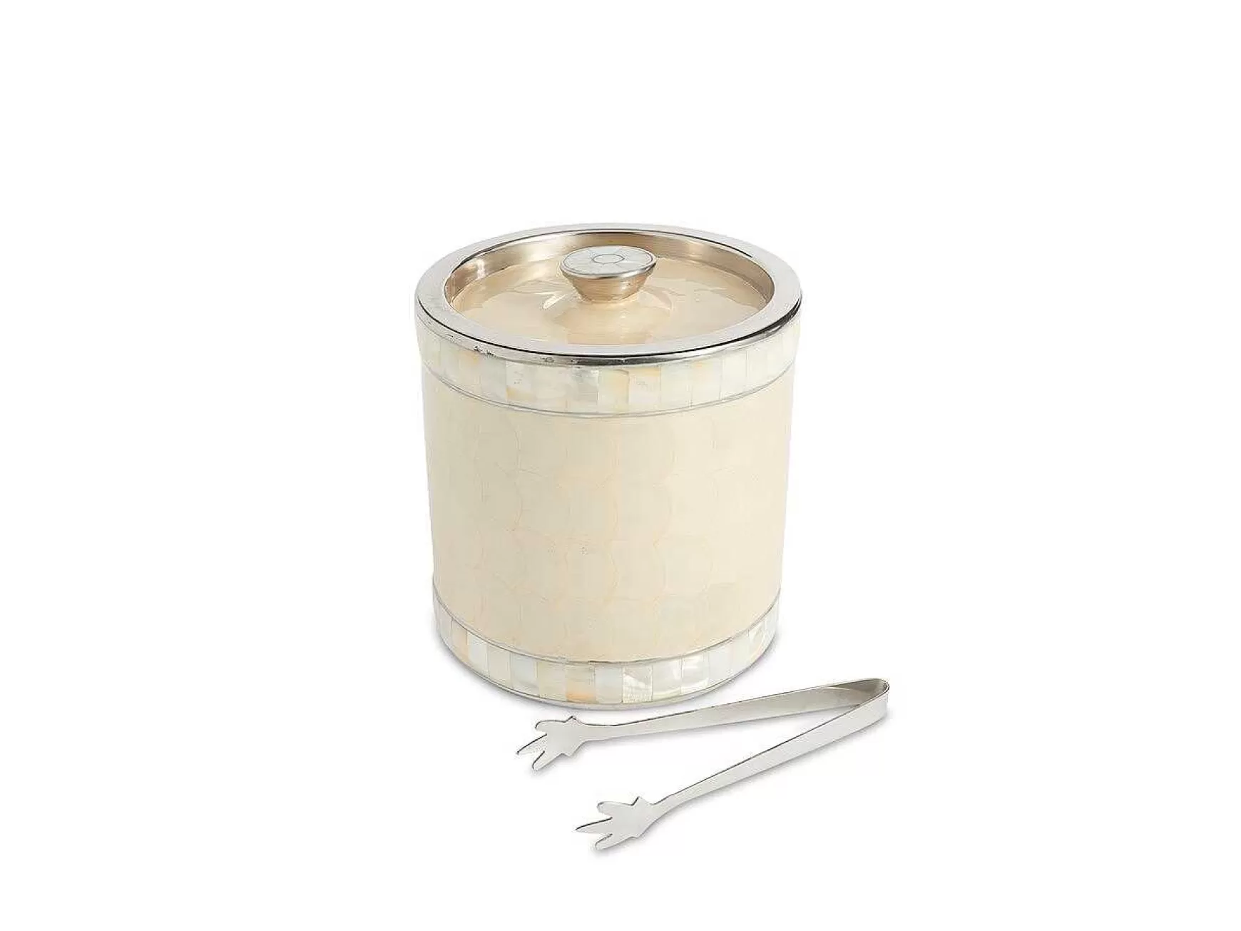 Julia Knight Classic 8" Jumbo Double Walled Ice Bucket With Tongs Snow Fashion