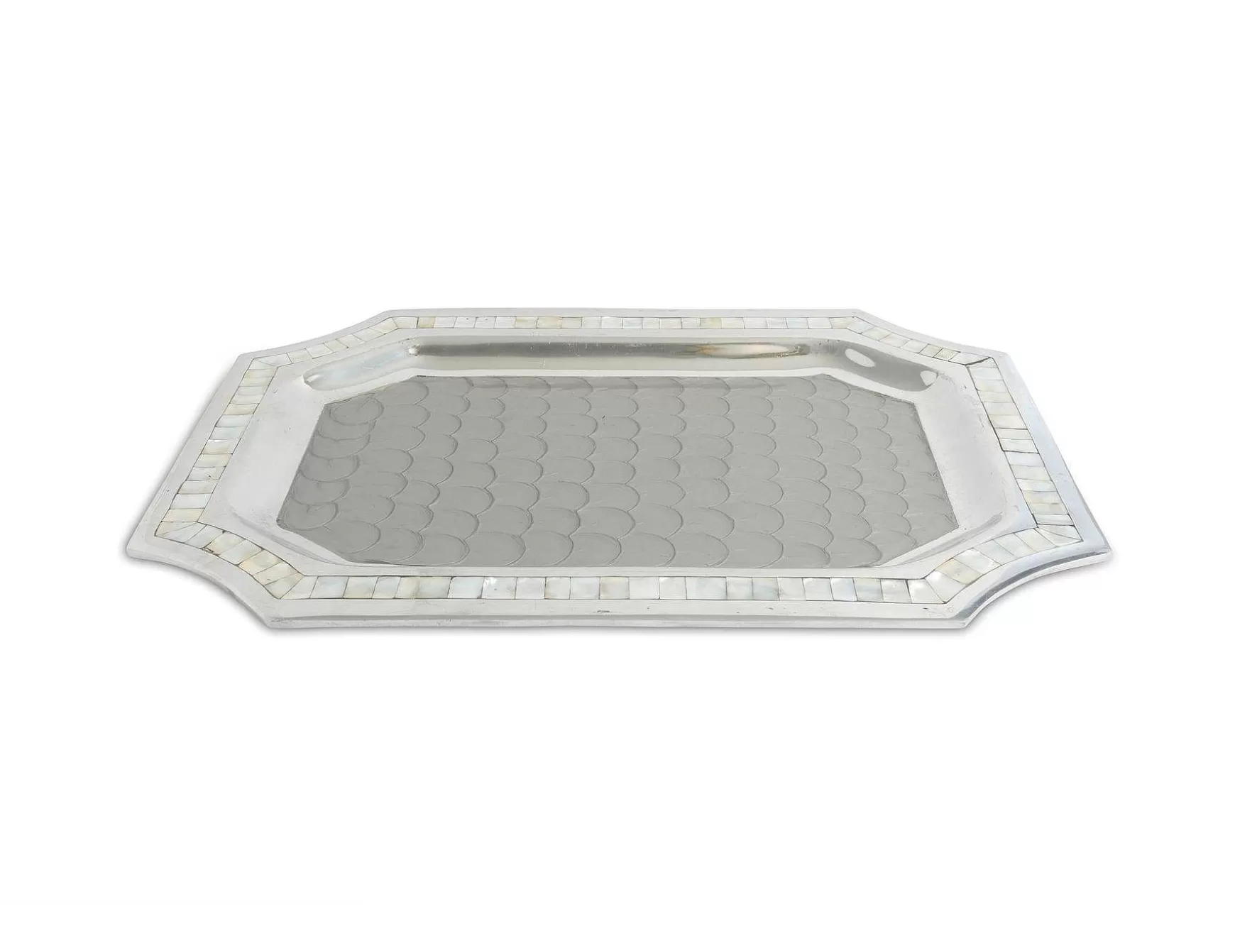 Julia Knight Classic 20" Octagonal Tray Platinum Best Sale