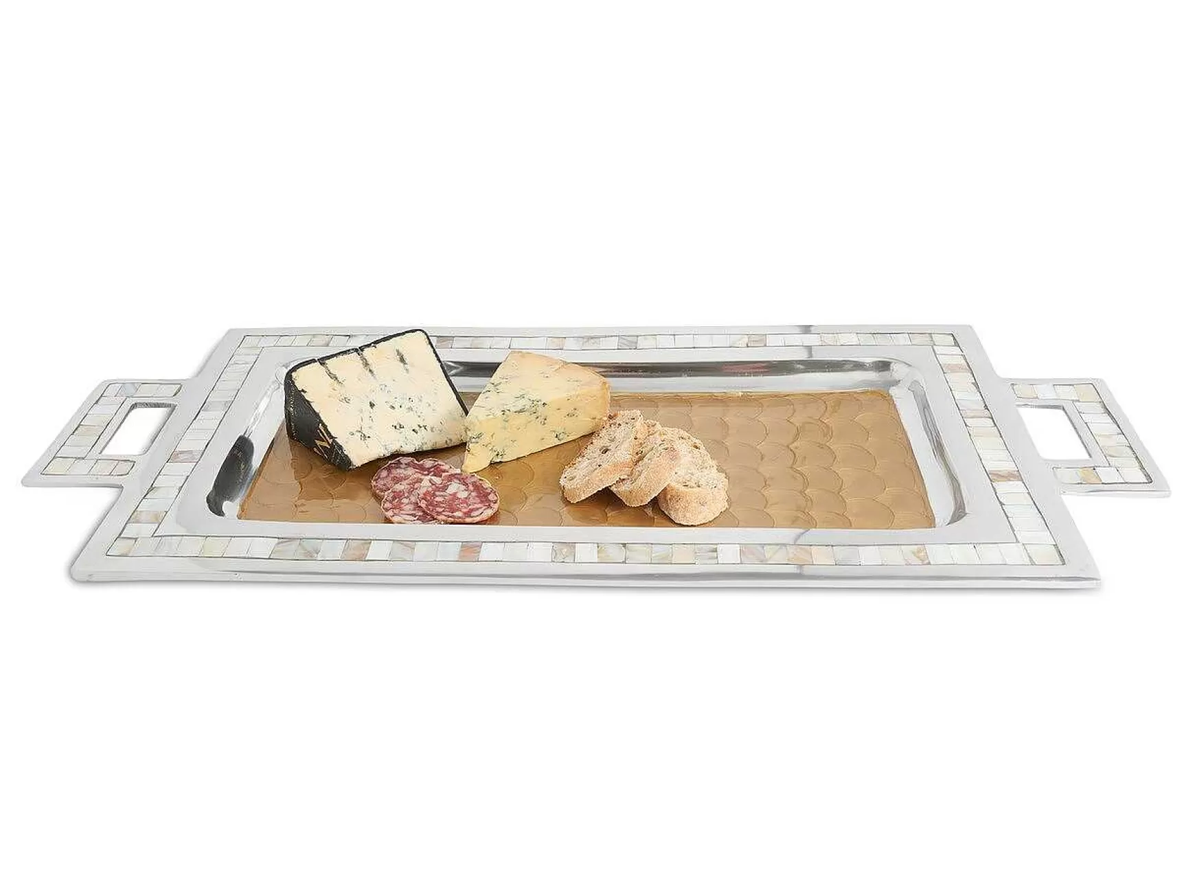 Julia Knight Classic 25" Rectangular Tray W/Handles Toffee Flash Sale