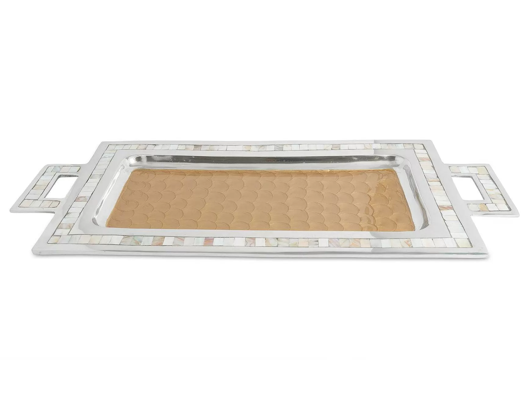 Julia Knight Classic 25" Rectangular Tray W/Handles Toffee Flash Sale