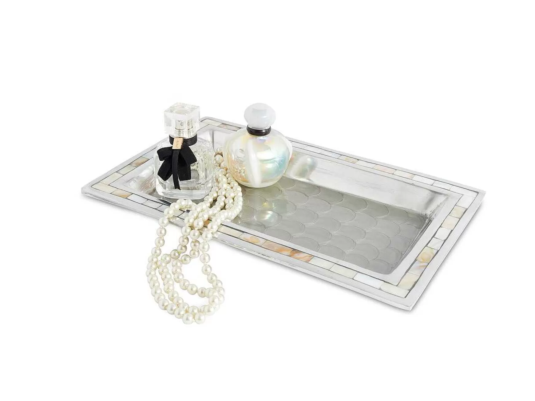 Julia Knight Classic 12" Vanity Tray Platinum Clearance