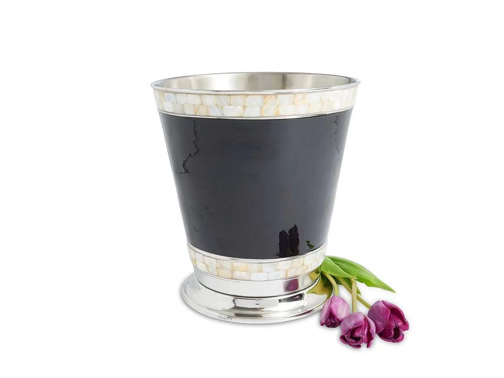 Julia Knight Classic 9.75" Waste Basket Caviar Shop