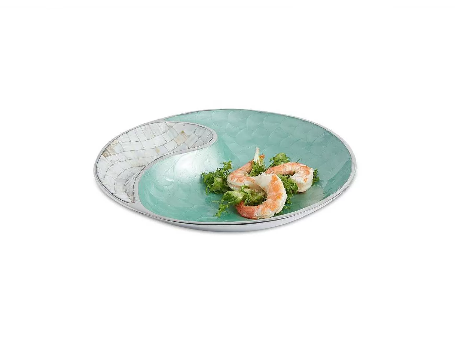 Julia Knight Classic 13" Yin Yang Bowl Aqua Clearance