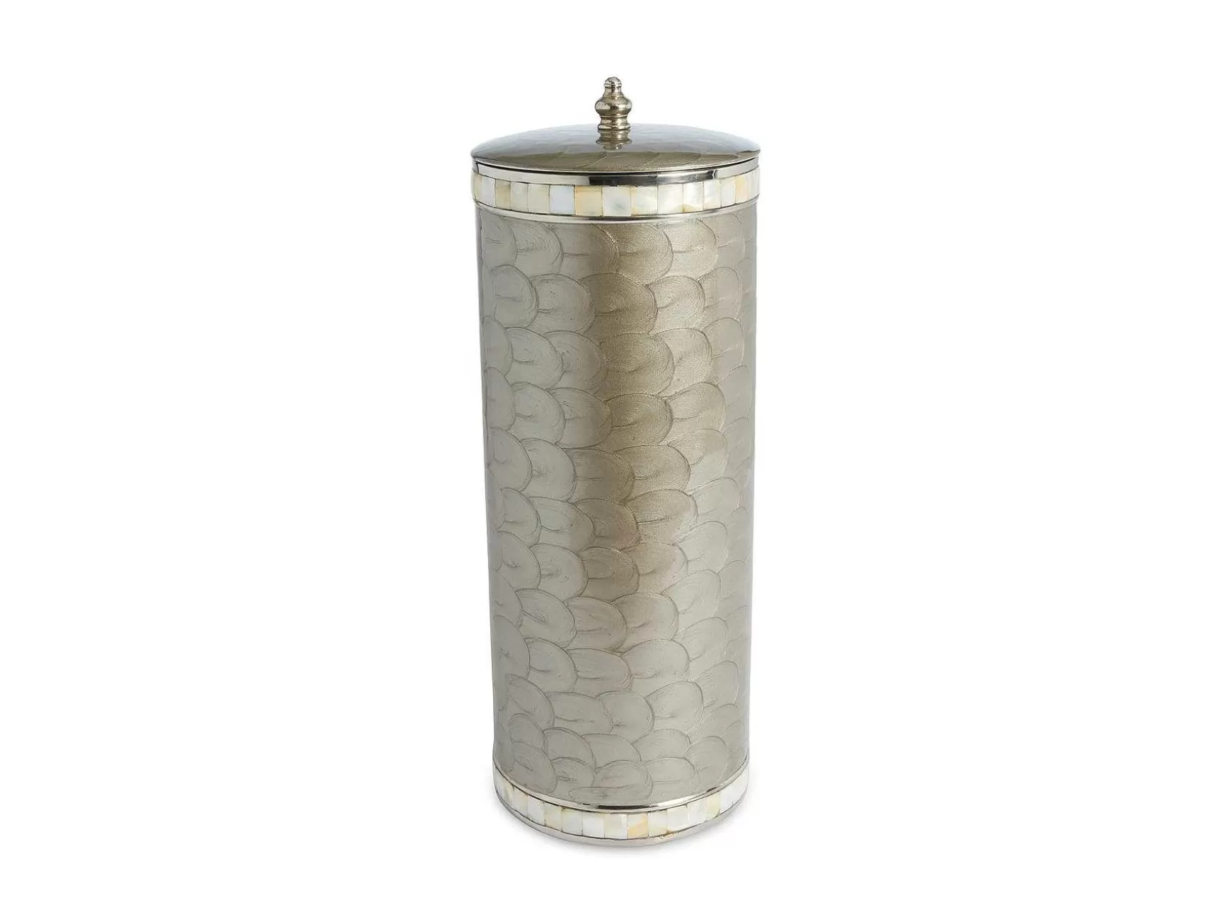 Julia Knight Classic Toilet Tissue Covered Holder Platinum Outlet