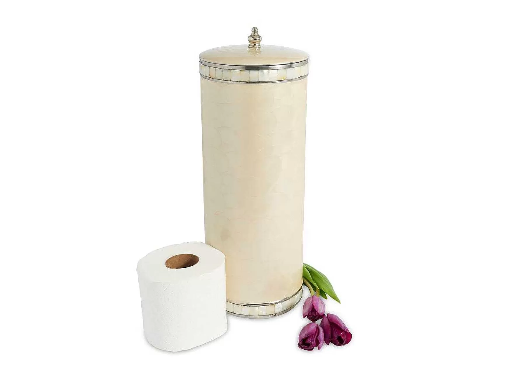 Julia Knight Classic Toilet Tissue Covered Holder Snow Discount