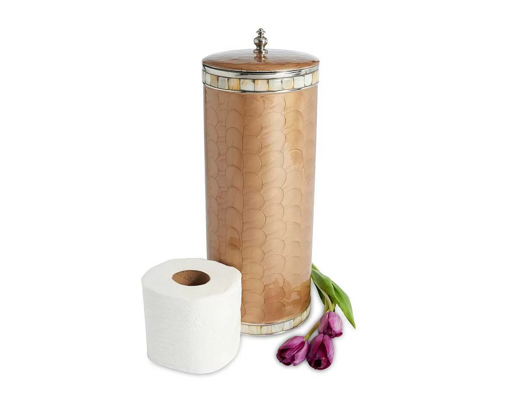 Julia Knight Classic Toilet Tissue Covered Holder Toffee Cheap