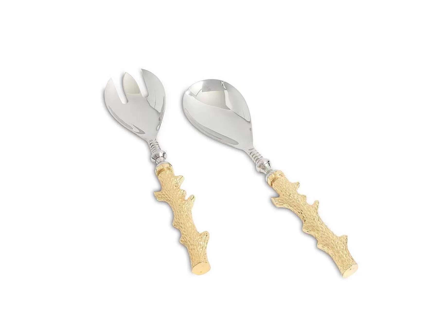 Julia Knight Coral Salad Serving Set Gold Hot