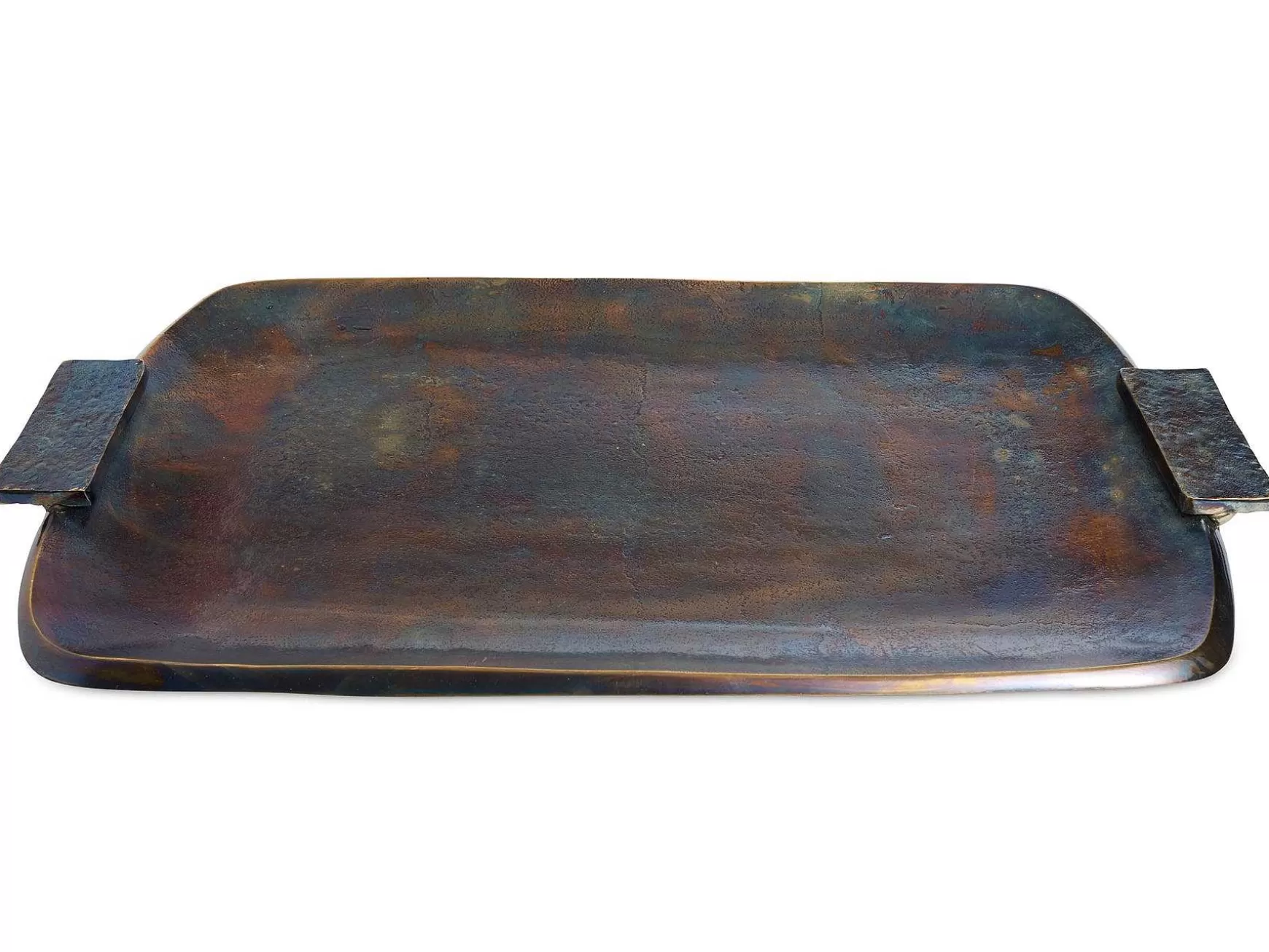 Julia Knight Eclipse 21" Rectangular Tray With Handles Bronze Fashion