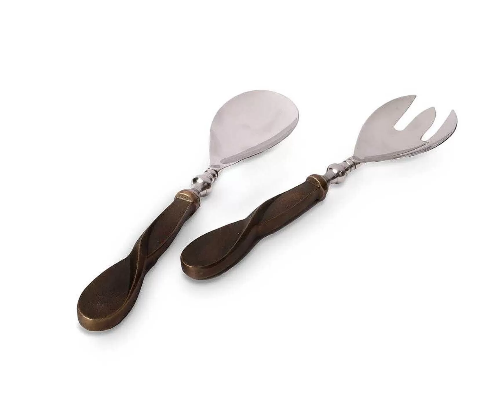 Julia Knight Eclipse Salad Serving Set Bronze Flash Sale