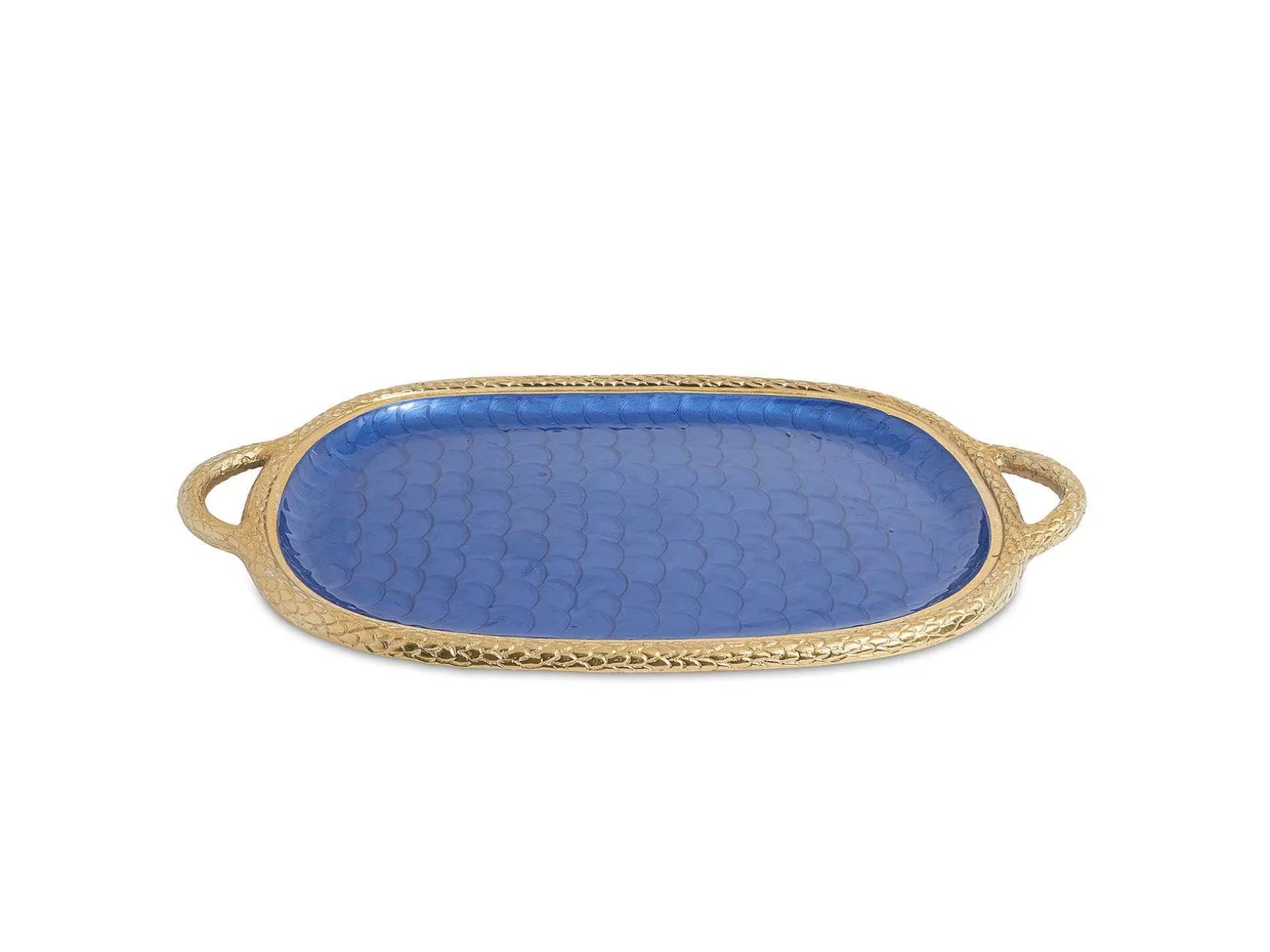 Julia Knight Florentine 22.5" Handled Tray Gold Sapphire Clearance