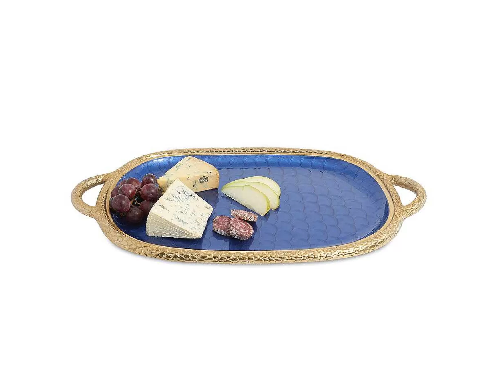 Julia Knight Florentine 22.5" Handled Tray Gold Sapphire Discount