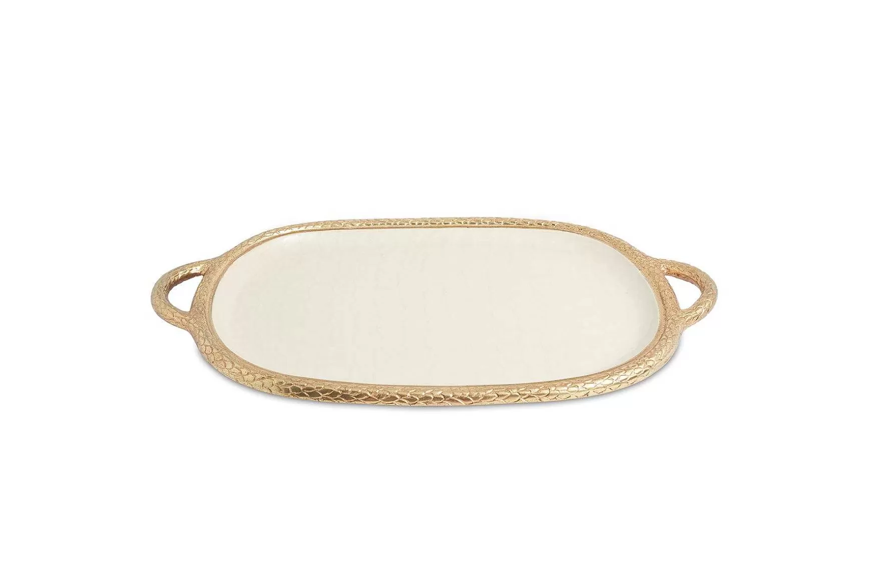 Julia Knight Florentine 22.5" Handled Tray Gold Snow Outlet