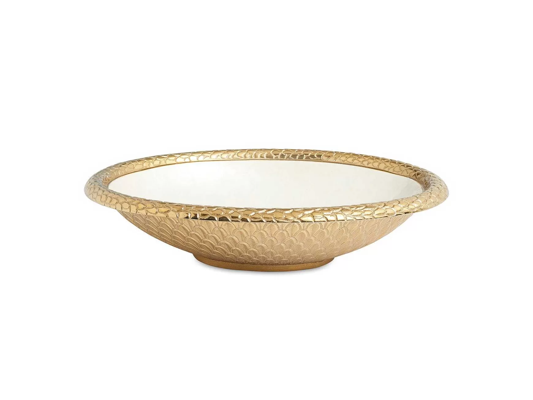 Julia Knight Florentine 15" Oval Bowl Gold Snow Discount