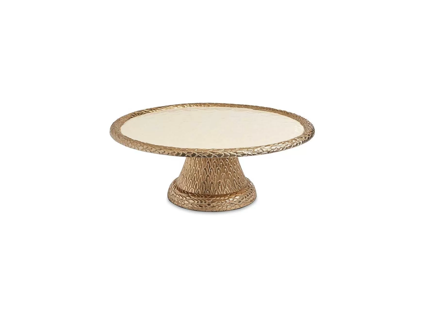 Julia Knight Florentine 14" Pedestal Server Gold Snow Discount