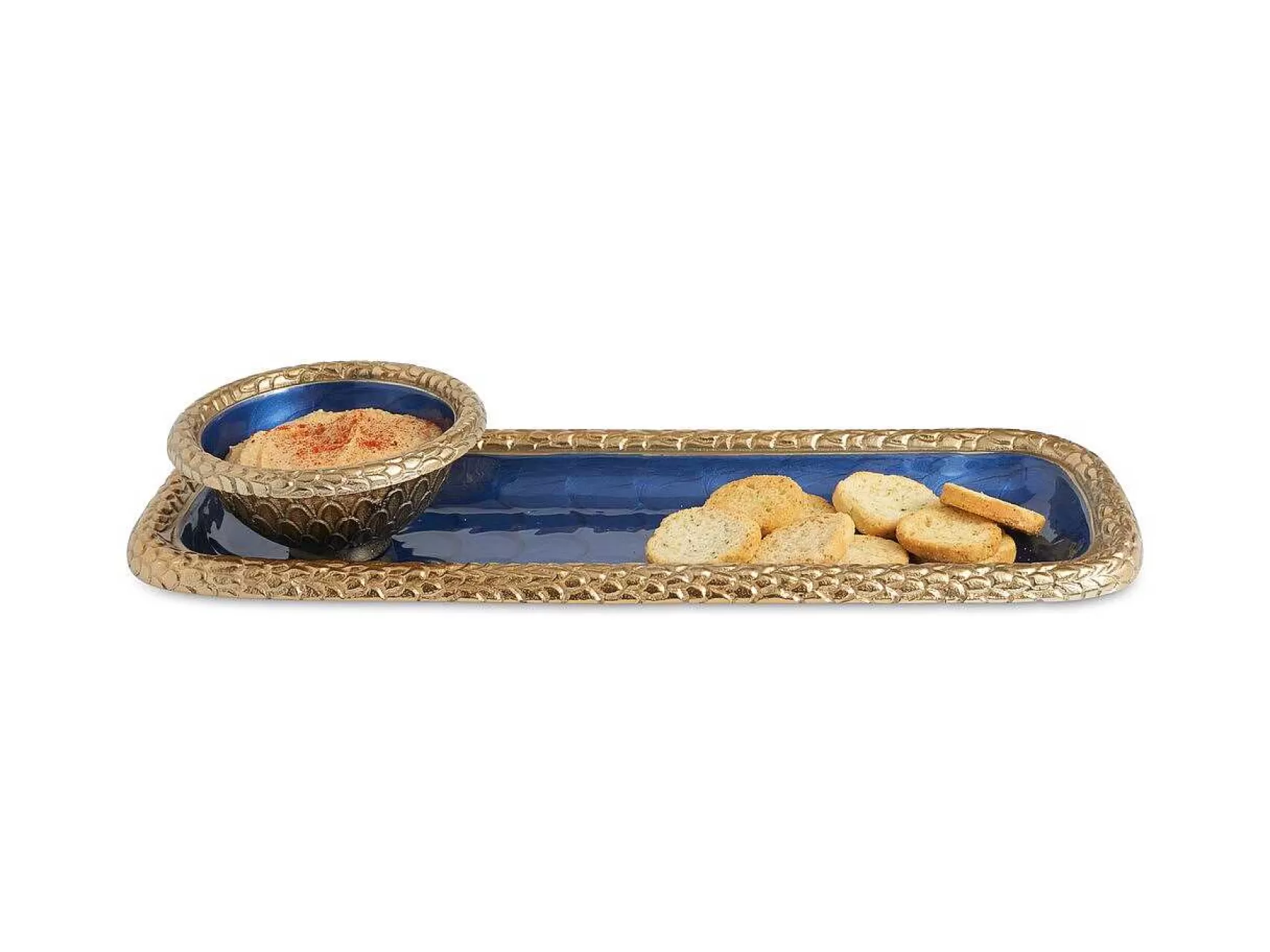 Julia Knight Florentine 16" Rectangular Tray Gold Sapphire Store