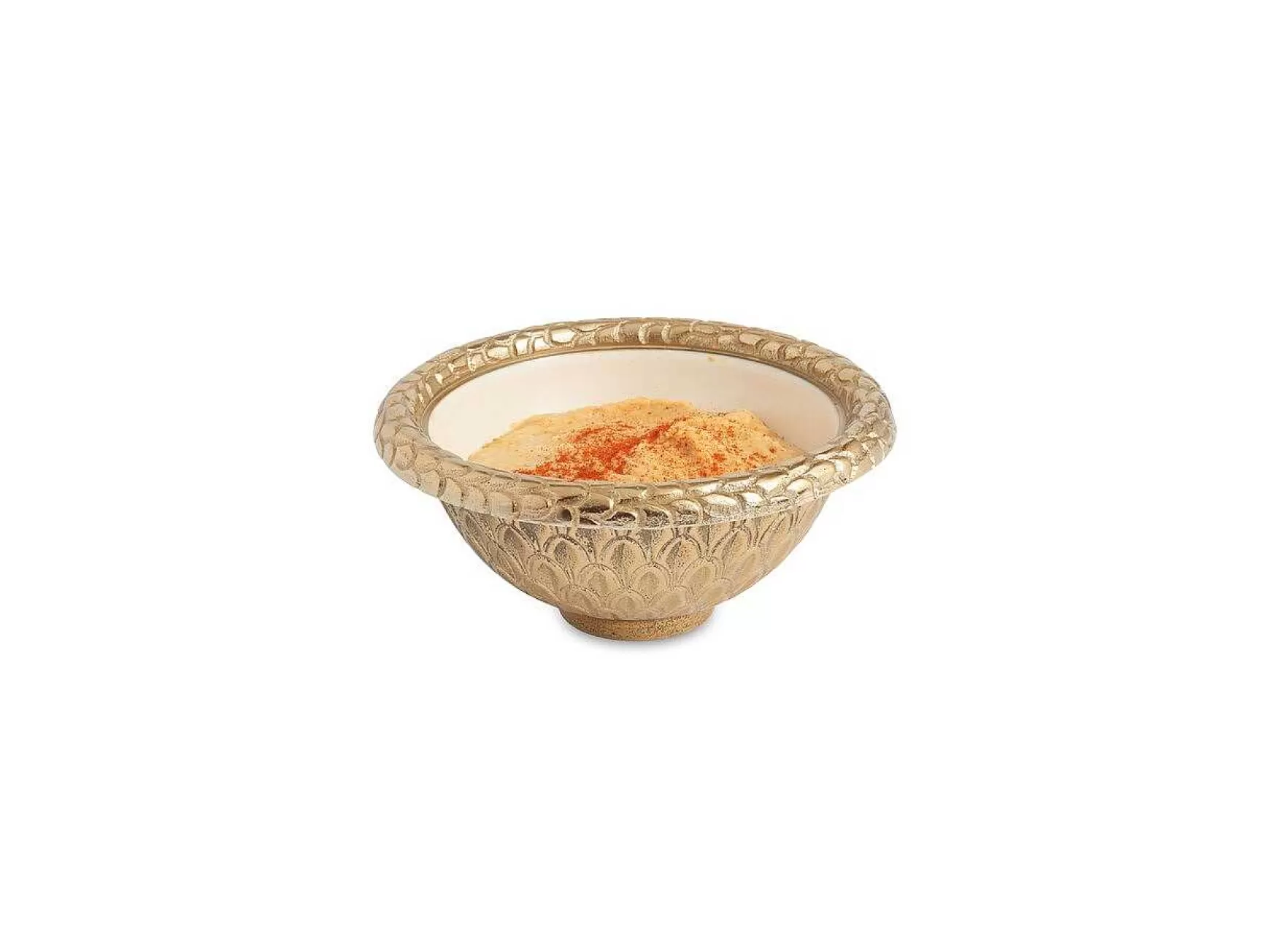 Julia Knight Florentine 4.25" Round Bowl Gold Snow Sale