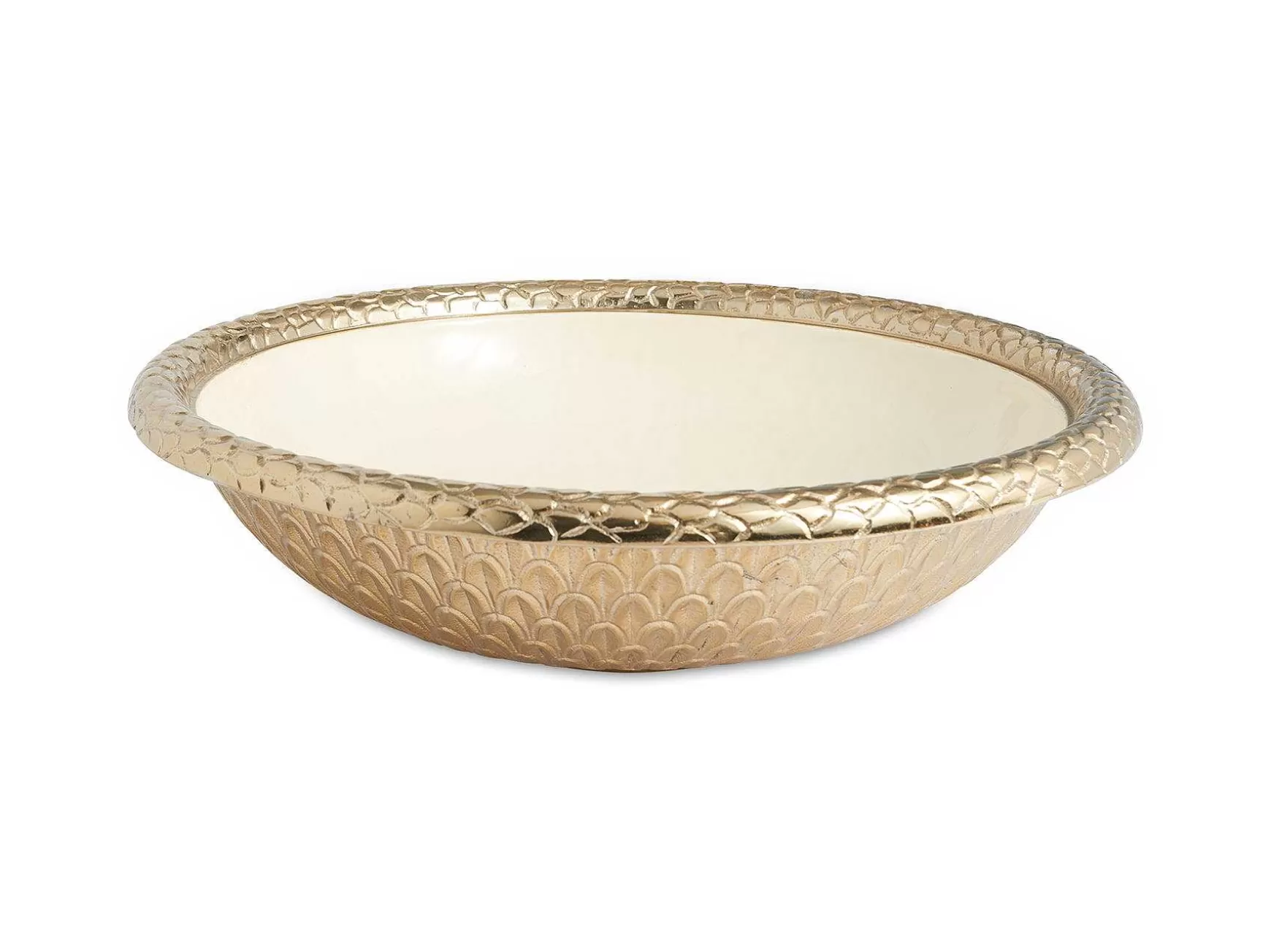 Julia Knight Florentine 12" Round Bowl Gold Snow Online